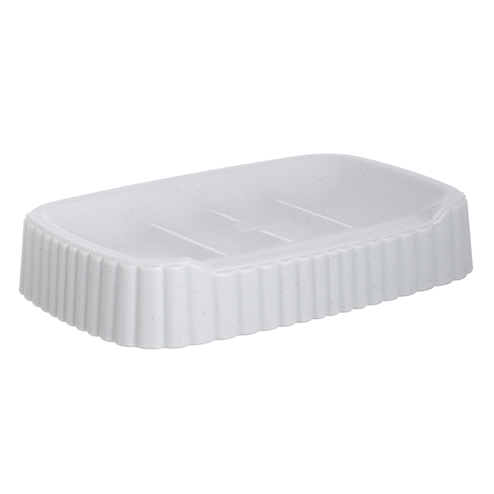 Мыльница "Velvet" 138х87х25 мм, светло-серый флэк, арт.№ 463-469