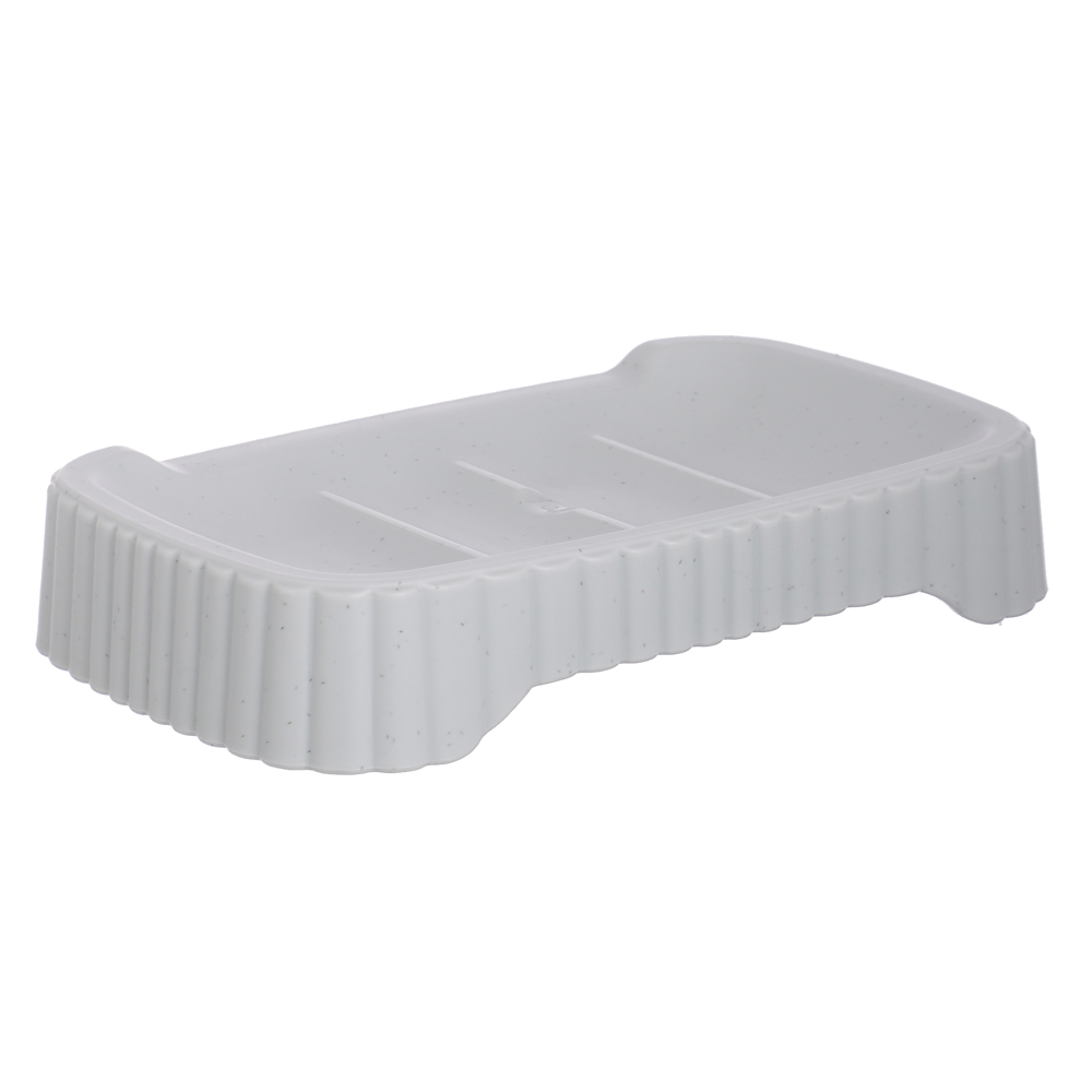 Мыльница "Velvet" 138х87х25 мм, светло-серый флэк, арт.№ 463-469