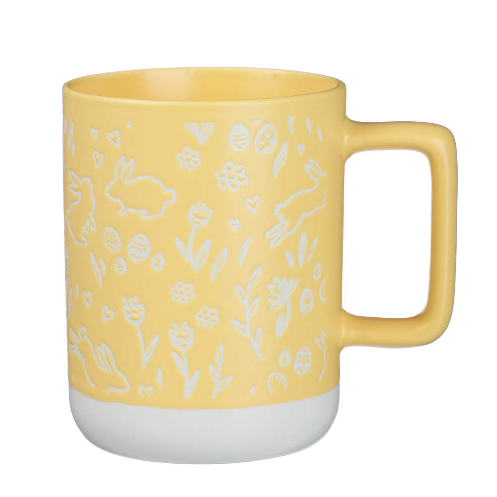 Кружка Весна тм MILLIMI, 385мл, 4 цвета, фарфор, арт.№ 806-499