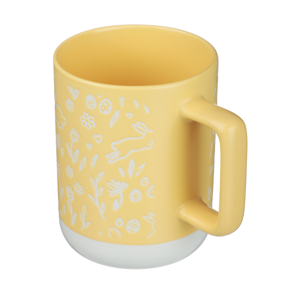 Кружка Весна тм MILLIMI, 385мл, 4 цвета, фарфор, арт.№ 806-499