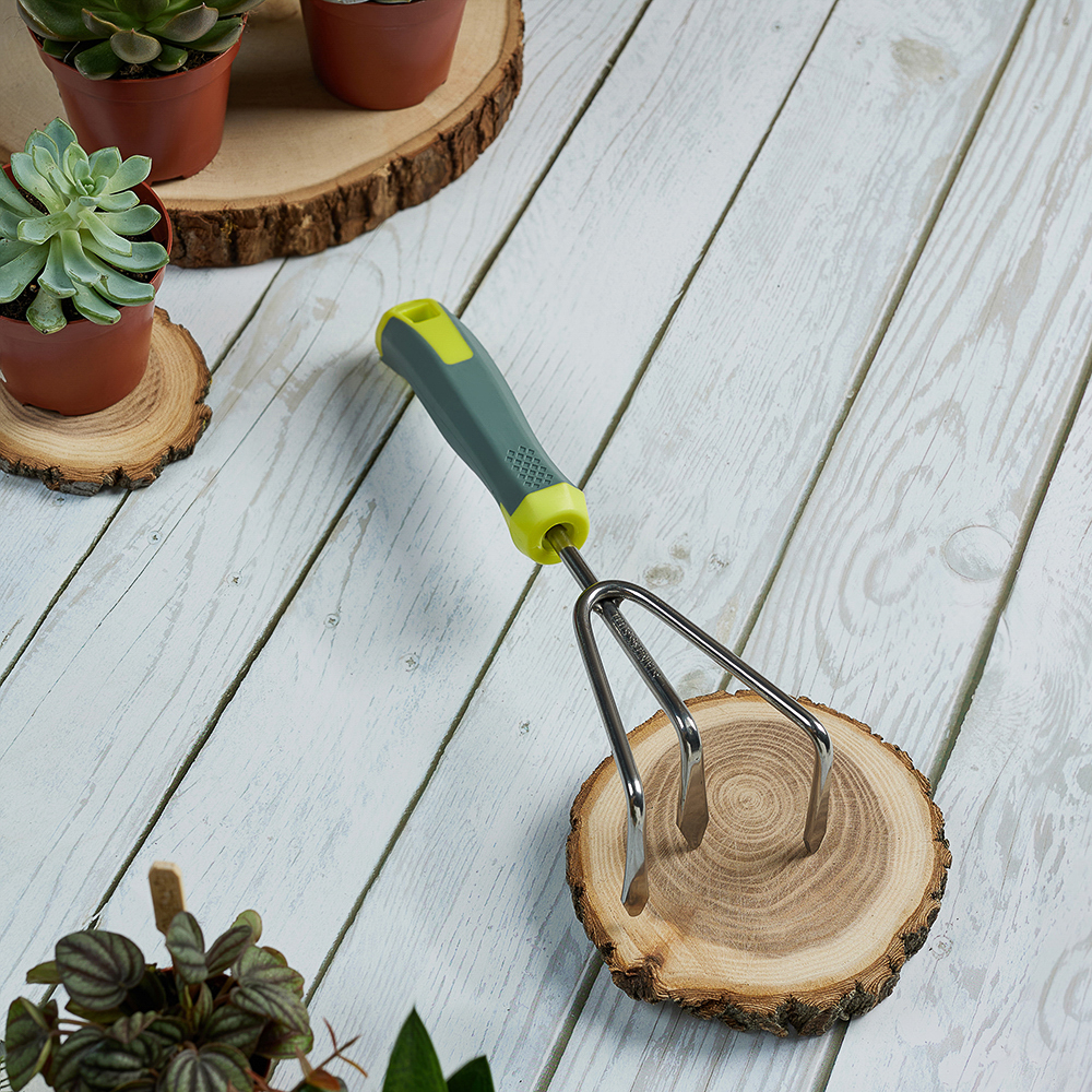 INBLOOM PROF+ Рыхлитель садовый, 28см, нерж. сталь, PP, TPR, арт.№ 181-042