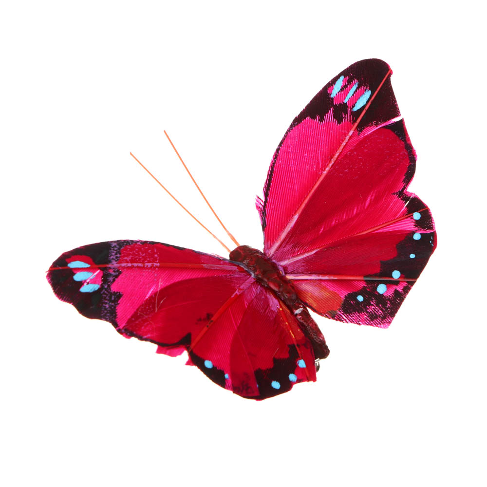 INBLOOM Бабочка декоративная Садовая на прищепке 8см, арт.№ 153-011