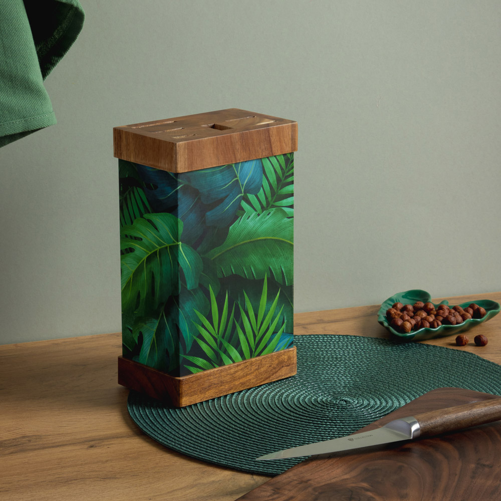 SATOSHI Подставка для ножей Пальмы, картон, дерево, арт.№ 803-364