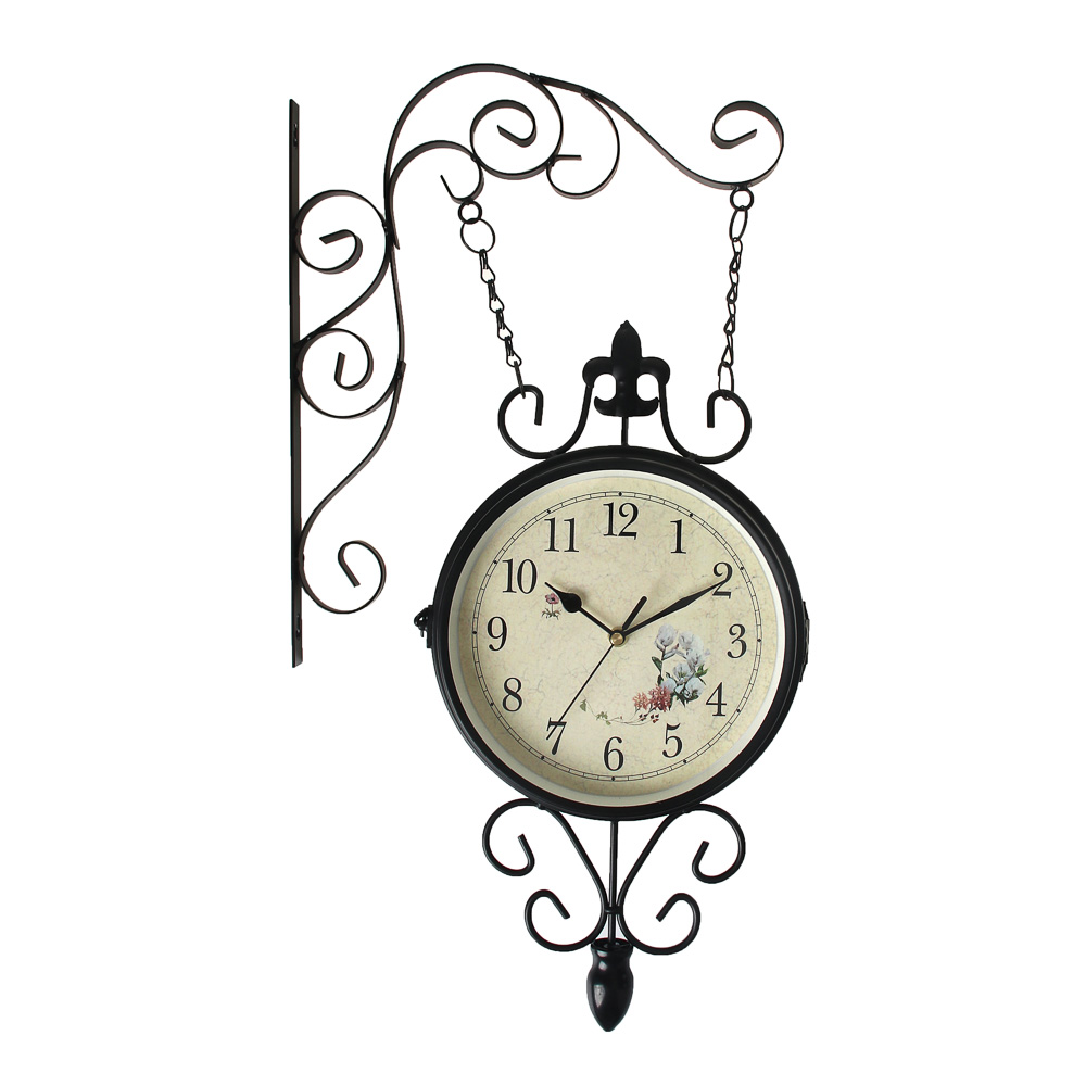 LADECOR CHRONO Часы настенные металлические, 31x9x56 см, 1xAA, цвет черный, арт.№ 581-959