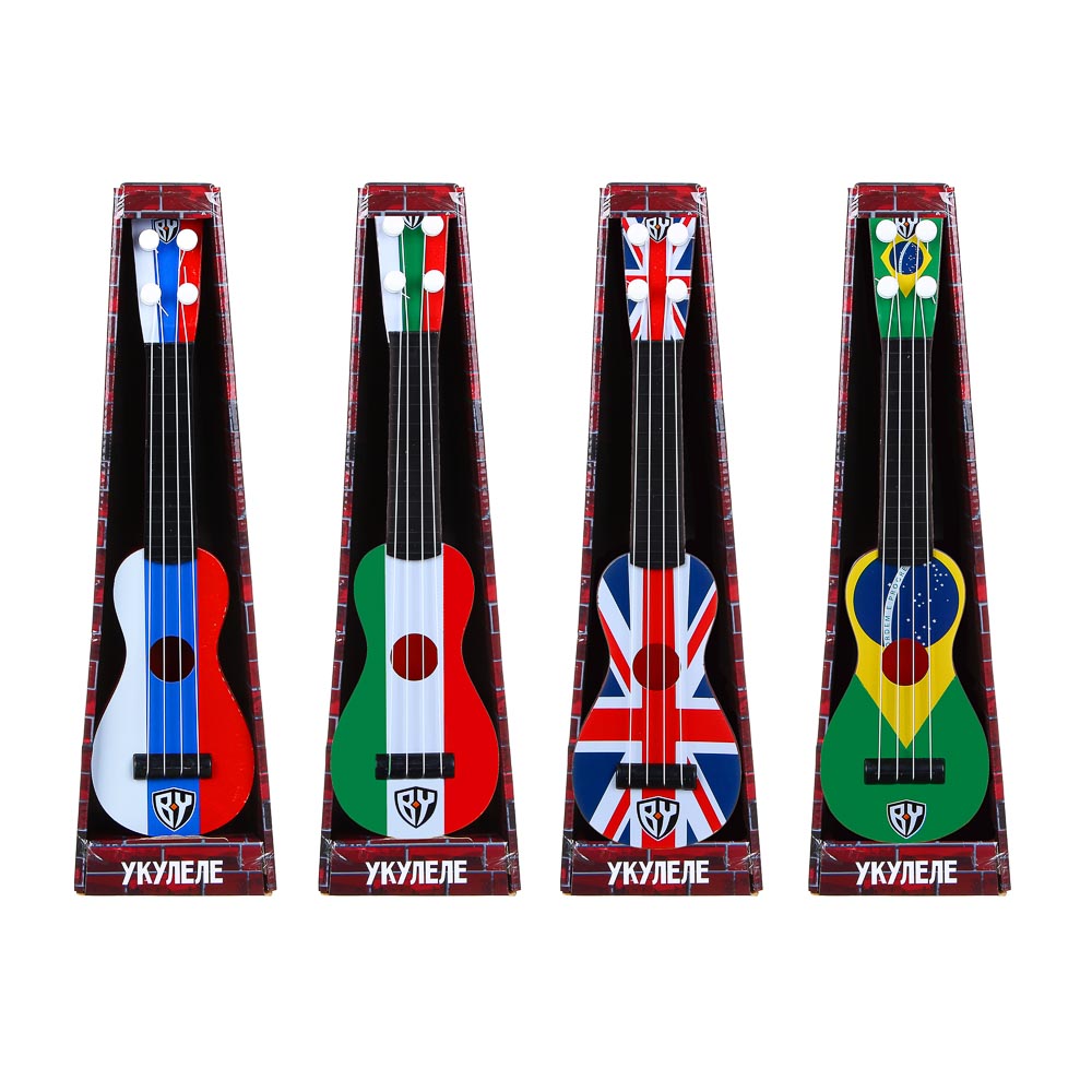 BY Музыкальный инструмент Укулеле, 4 струны, HIPS, 12х5х42см, арт.№ 889-075