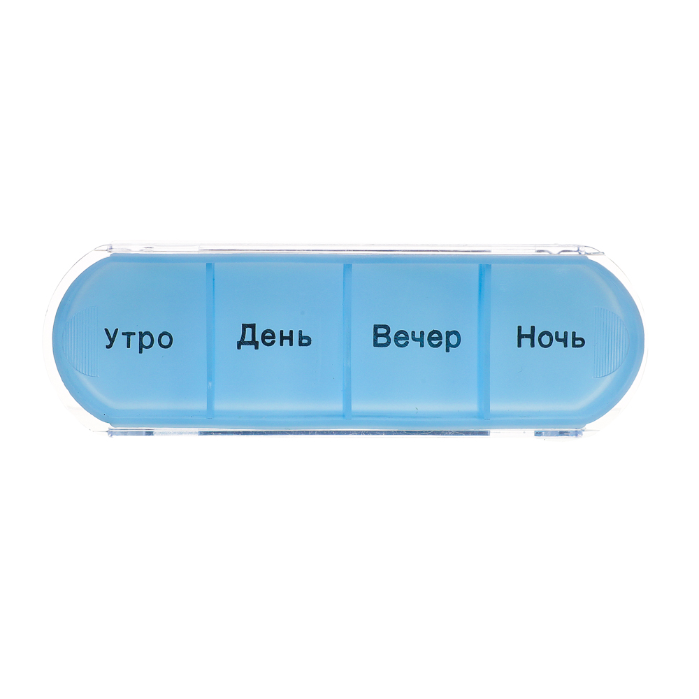 VETTA Бокс для хранения таблеток, 7 блоков по 4 отделения, пластик, 11,5х4,5x13 см, арт.№ 414-072