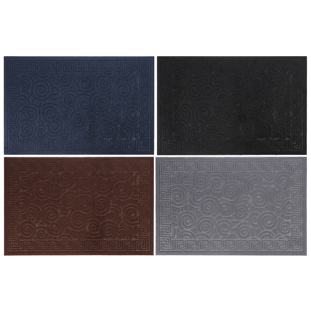 Коврик придверный тм VETTA, 39х59см, резиновый с ворсом, полиэстер, арт.№ 466-009