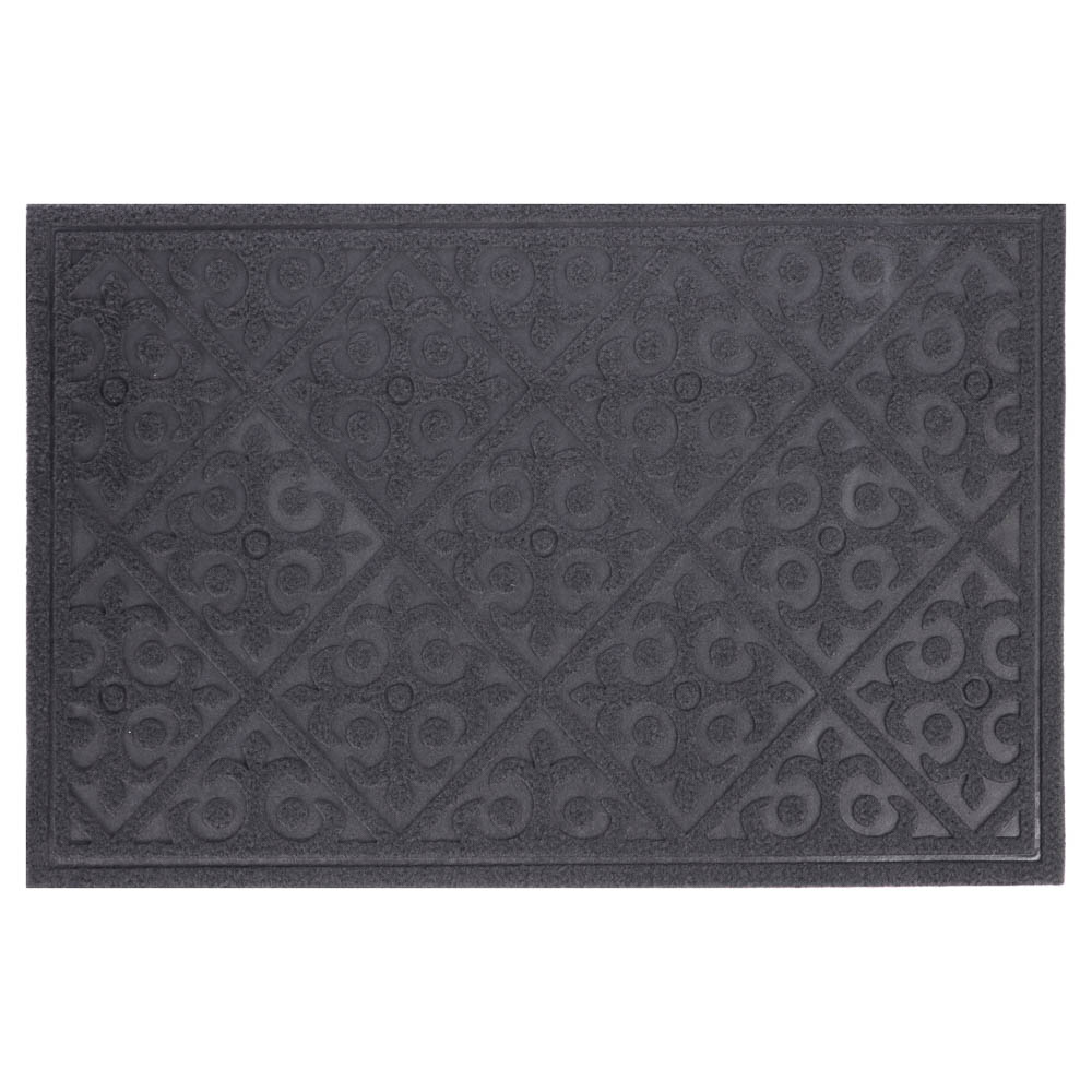 Коврик придверный тм VETTA, 39х59см, резиновый с ворсом, полиэстер, арт.№ 466-009