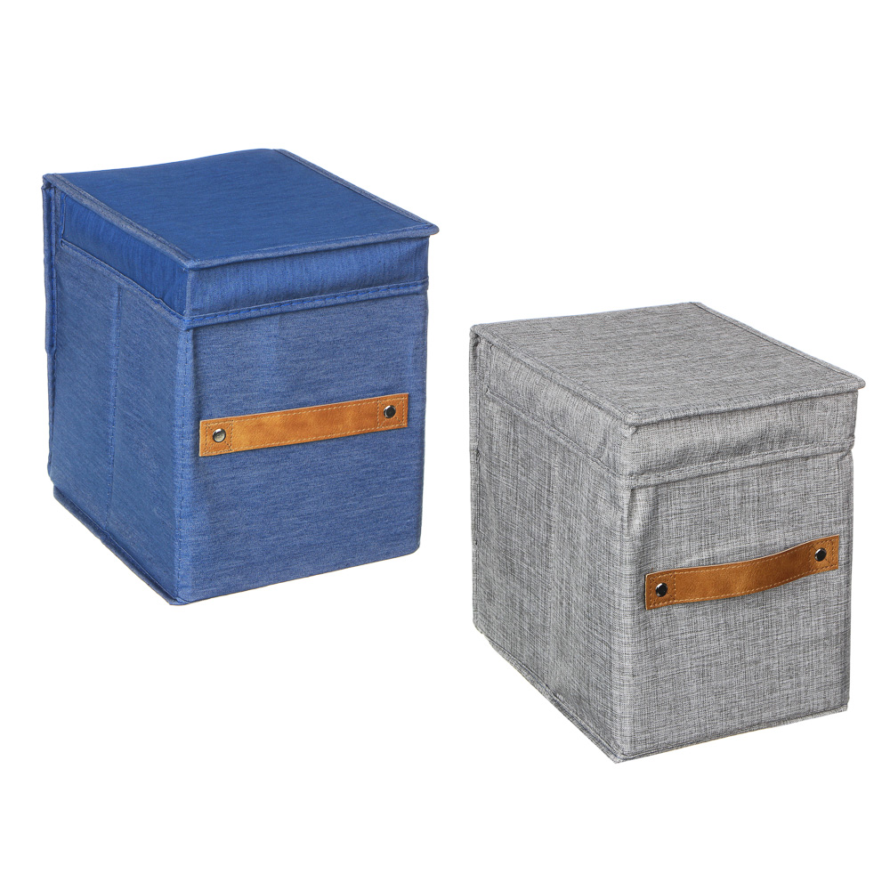 VETTA Кофр для хранения с крышкой, 19х25х25см, 80% хлопок, 20% ПЭ, 2 дизайна, арт.№ 457-447