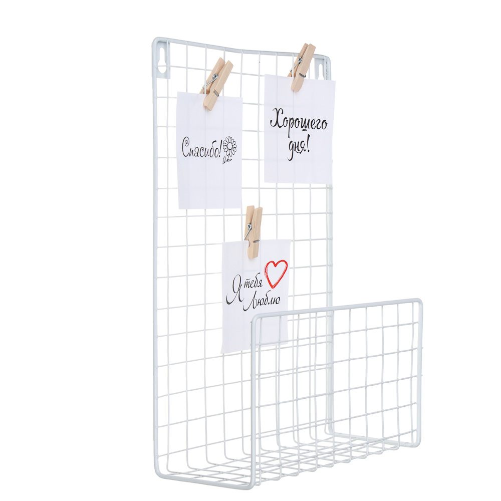 Полка настенная декоративная с открытками, 20х8х28 см, металл, арт.№ 510-233