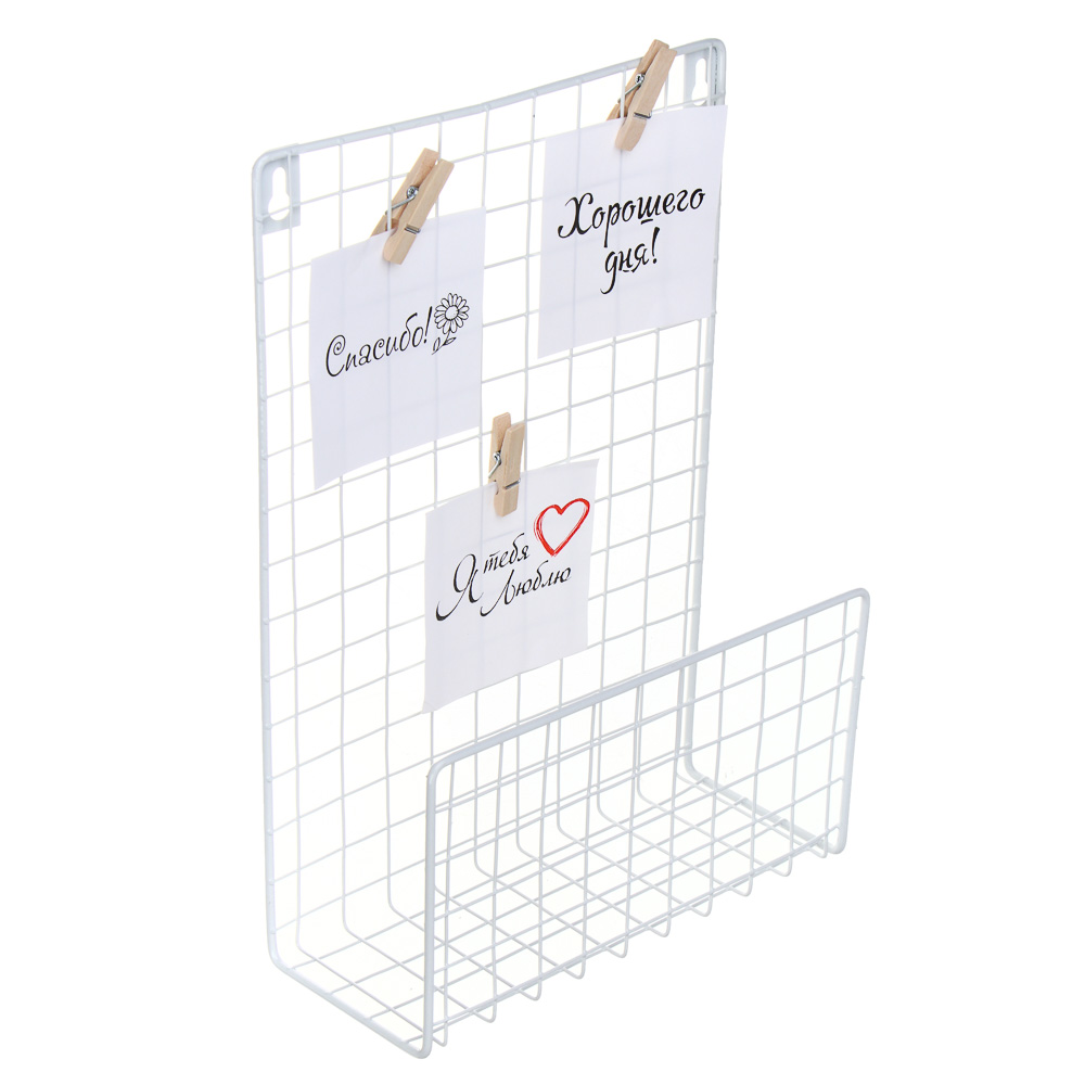 Полка настенная декоративная с открытками, 20х8х28 см, металл, арт.№ 510-233