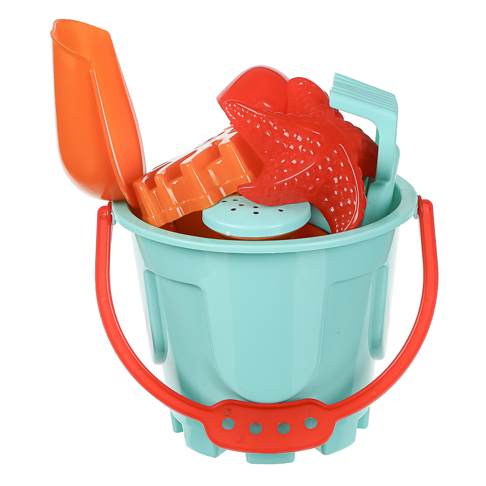 Набор для игры в песке "Башня", ИГРОЛЕНД, 8 предметов, пластик, для детей 3+, арт.№ 430-143