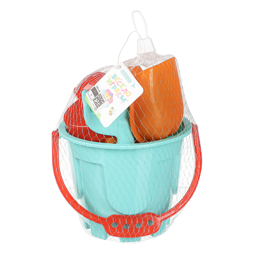 Набор для игры в песке "Башня", ИГРОЛЕНД, 8 предметов, пластик, для детей 3+, арт.№ 430-143