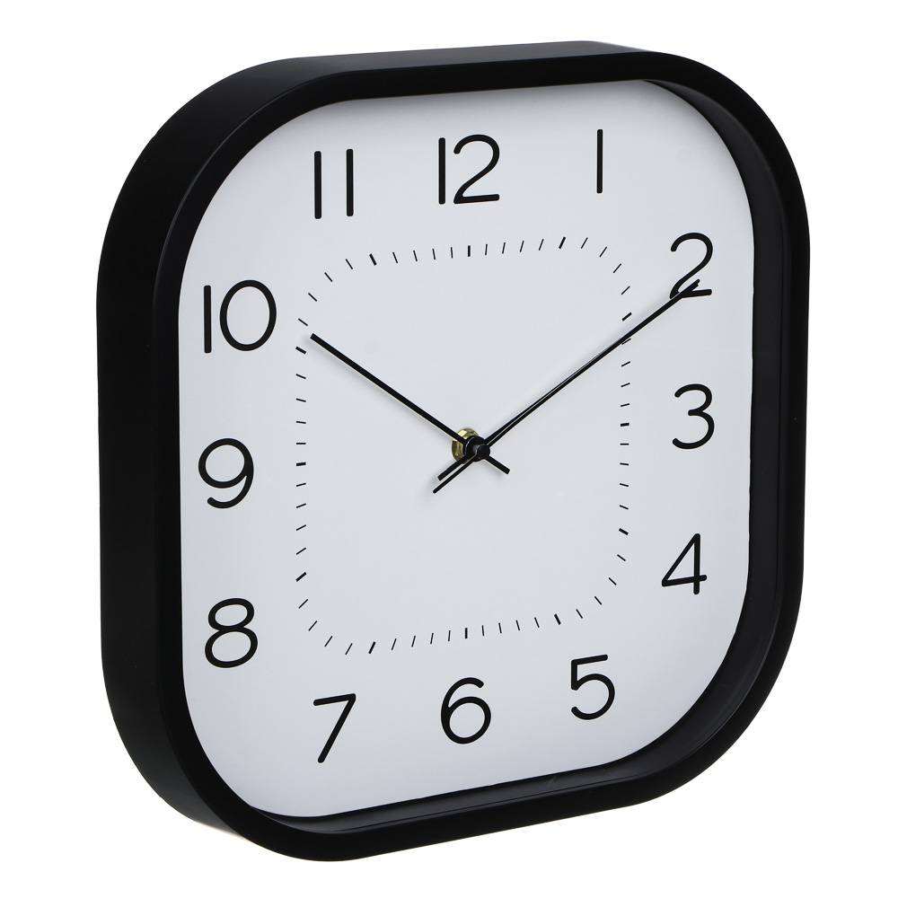 LADECOR CHRONO Часы настенные квадратные, пластик, 30x30x4,2см, 1xAA, арт.06-18, арт.№ 581-310