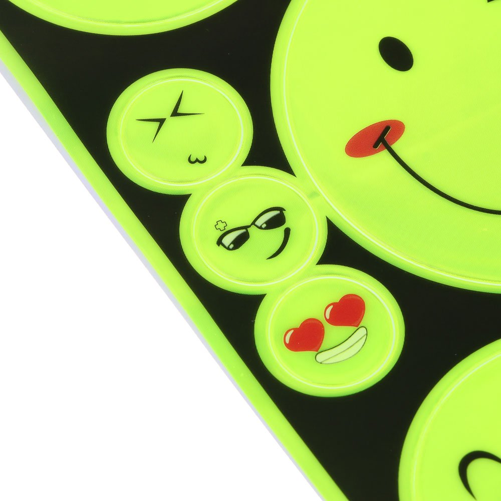 SILAPRO Наклейка светоотражающая "С улыбкой" d8;6;2см, ПВХ, 11шт, арт.№ 195-037