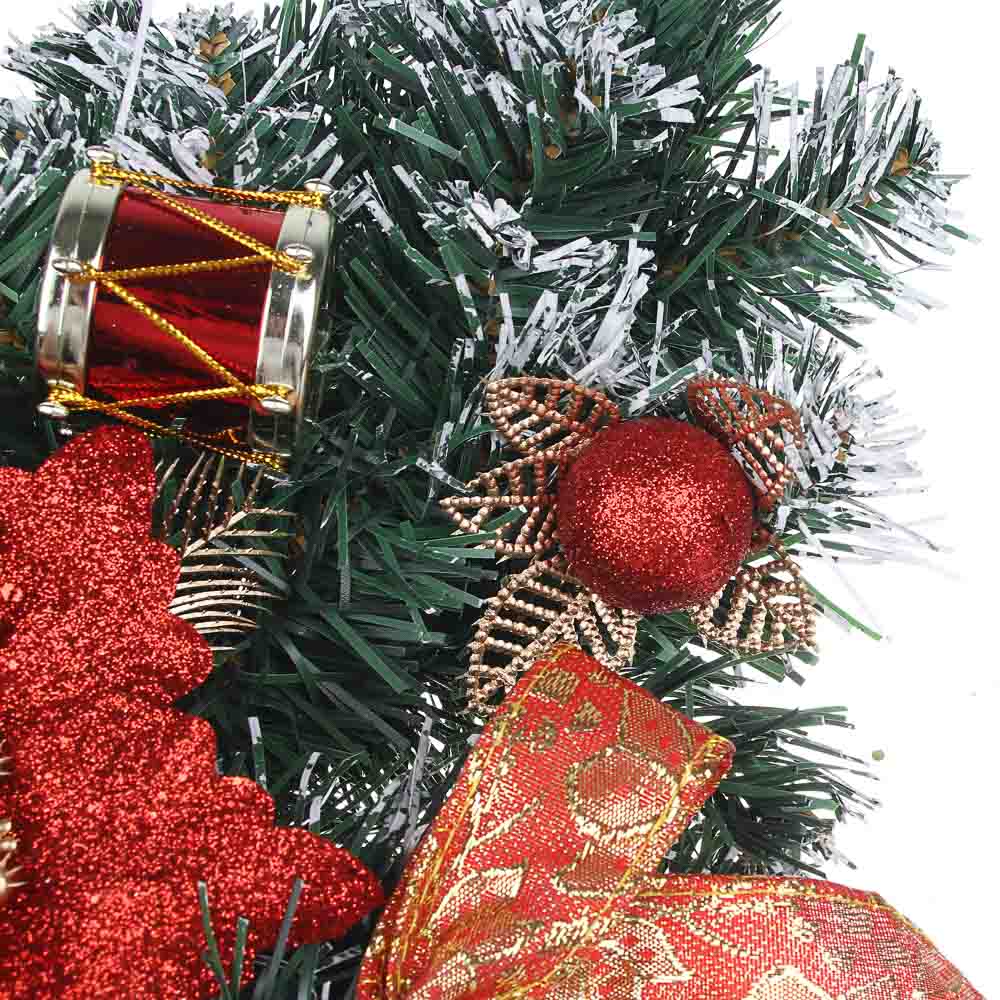 СНОУ БУМ Украшение декоративное еловое, пластик, полиэстер, 50см, 4 дизайна, арт.№ 379-130