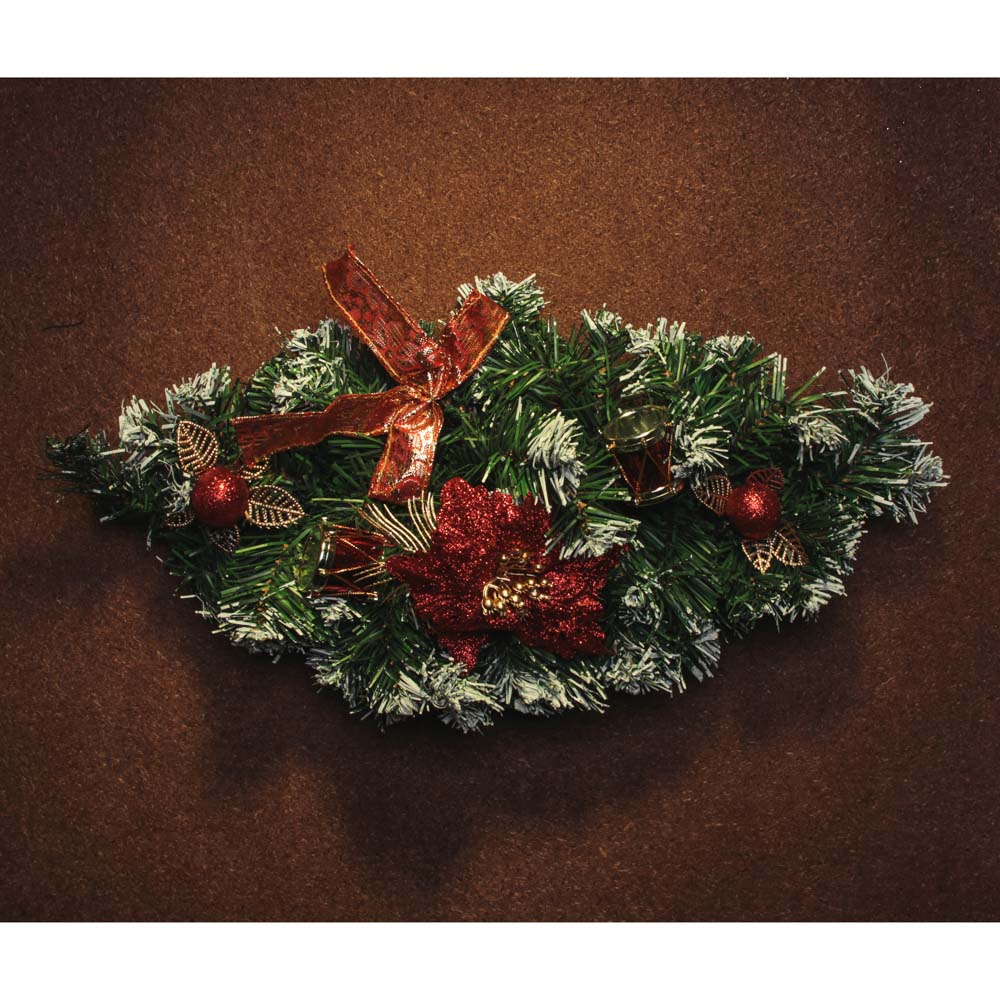 СНОУ БУМ Украшение декоративное еловое, пластик, полиэстер, 50см, 4 дизайна, арт.№ 379-130