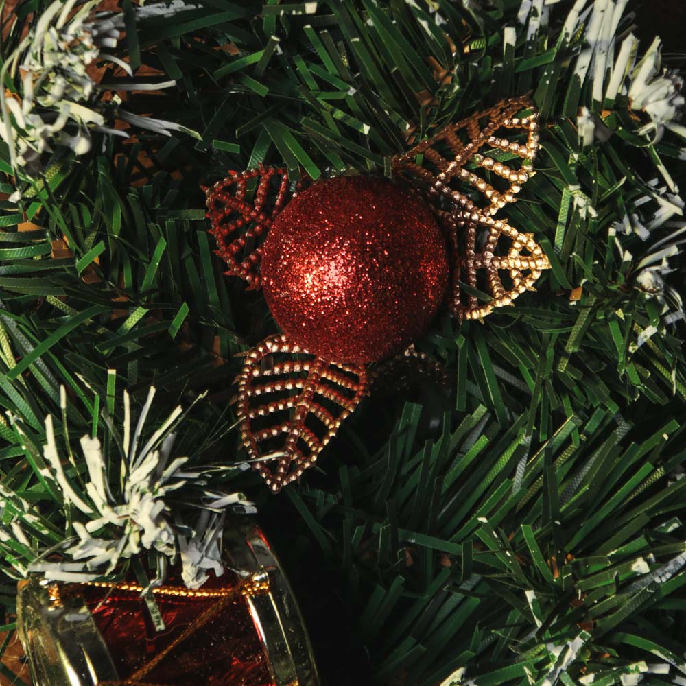 СНОУ БУМ Украшение декоративное еловое, пластик, полиэстер, 50см, 4 дизайна, арт.№ 379-130