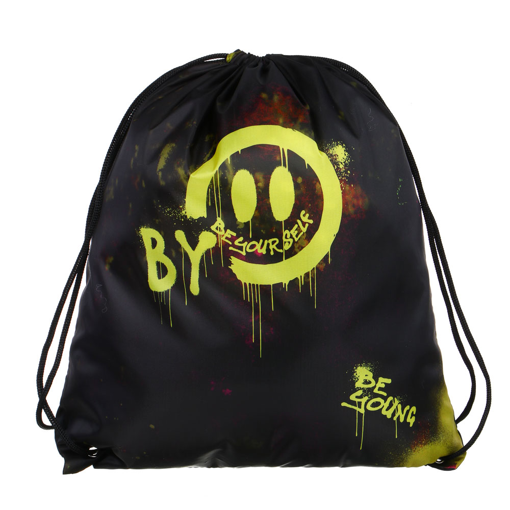 BY СМАЙЛ Мешок для сменной обуви на завязках, увеличенный размер 40x47см, полиэстер, арт.№ 233-106