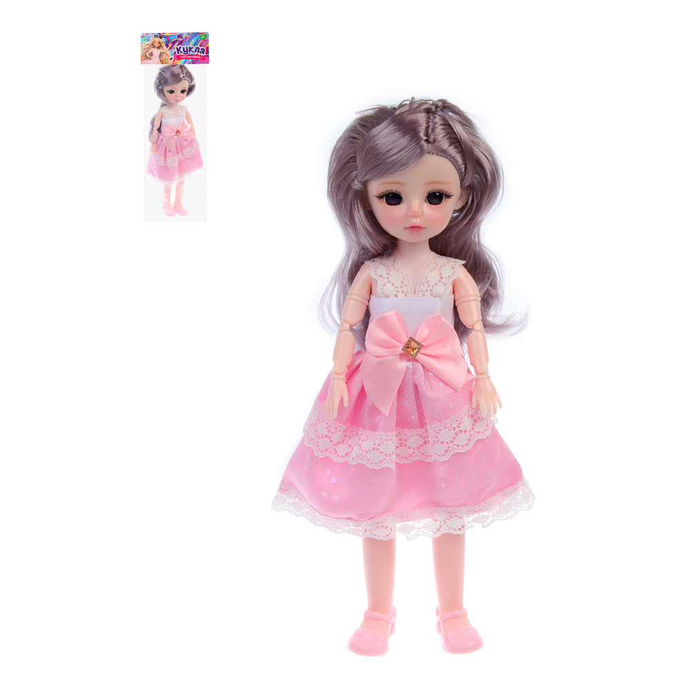 Кукла шарнирная 30 см в летнем платье, PVC, PP, тм ИГРОЛЕНД, 3+, арт.№ 436-216