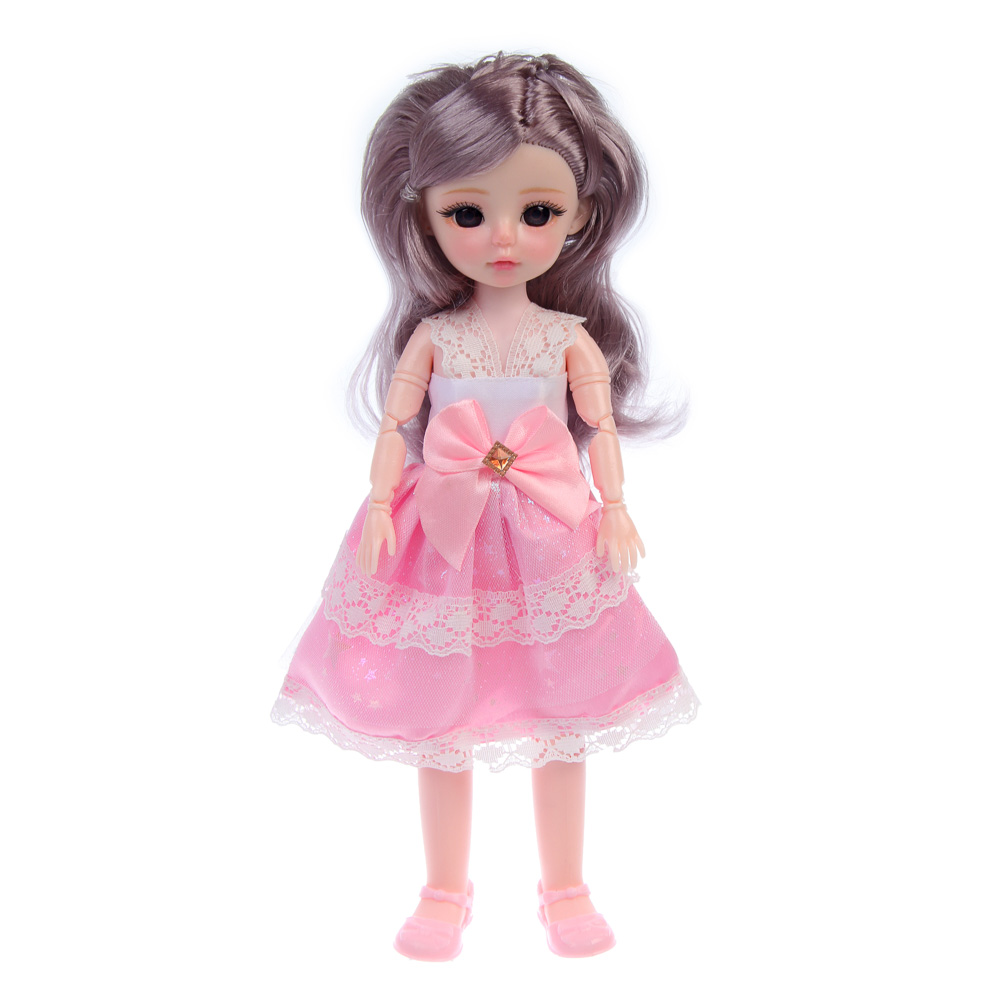 Кукла шарнирная 30 см в летнем платье, PVC, PP, тм ИГРОЛЕНД, 3+, арт.№ 436-216