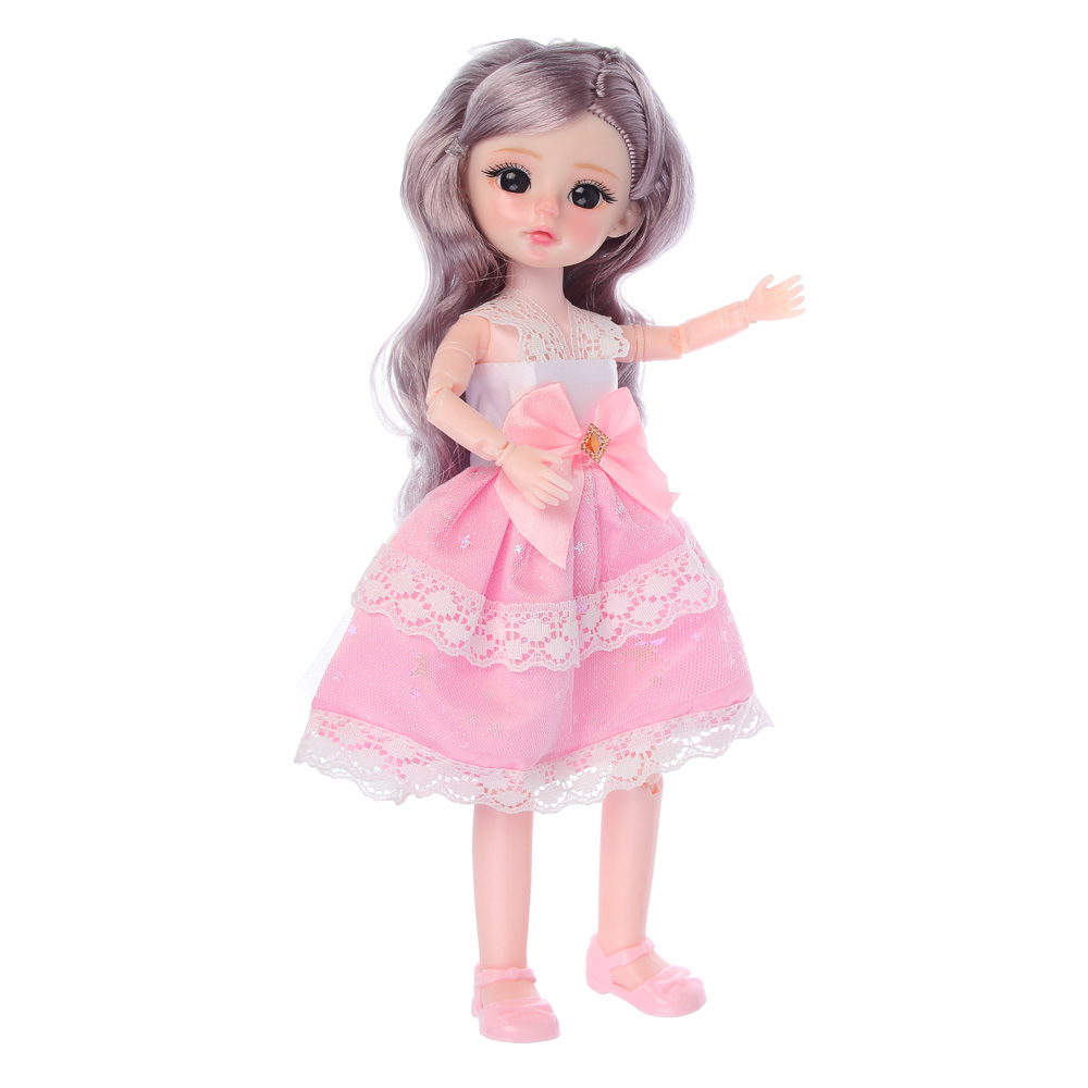 Кукла шарнирная 30 см в летнем платье, PVC, PP, тм ИГРОЛЕНД, 3+, арт.№ 436-216