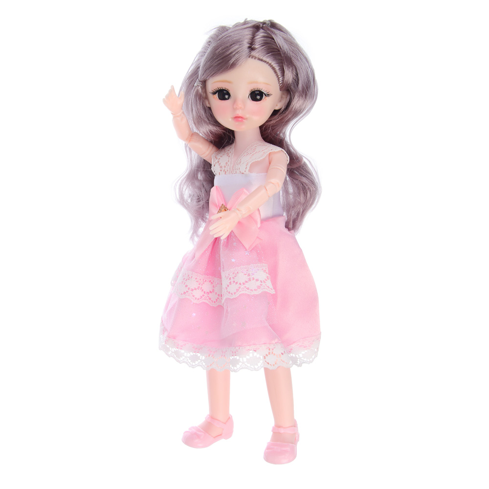 Кукла шарнирная 30 см в летнем платье, PVC, PP, тм ИГРОЛЕНД, 3+, арт.№ 436-216