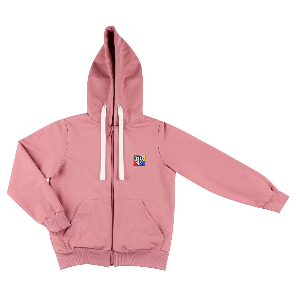 BY Basic Толстовка на молнии детская, хлопок, цвет розовый, размер 134, арт.№ 833-013