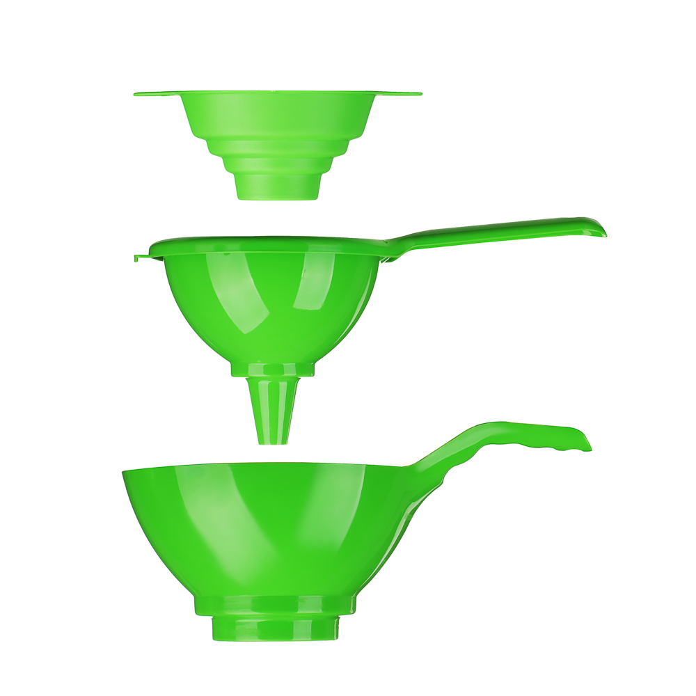 Набор 5 предметов: воронка на 4 диаметра; воронки широкое и узкое горло; ситечки малое и большое, арт.№ 861-498
