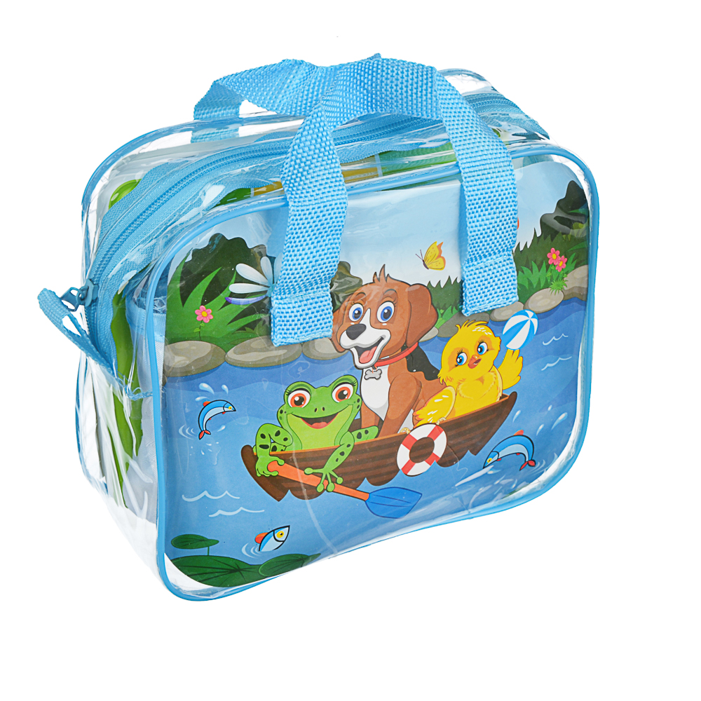 ИГРОЛЕНД Набор для ванной с книгой, 4 пр., ПВХ, PEVA, 15х12,5х6см, арт.№ 260-022