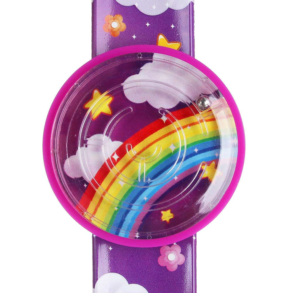 ИГРОЛЕНД Браслет головоломка с шариком, 21х4,8х1см, силикон, полипропилен, железо, 4 дизайна, арт.№ 295-194