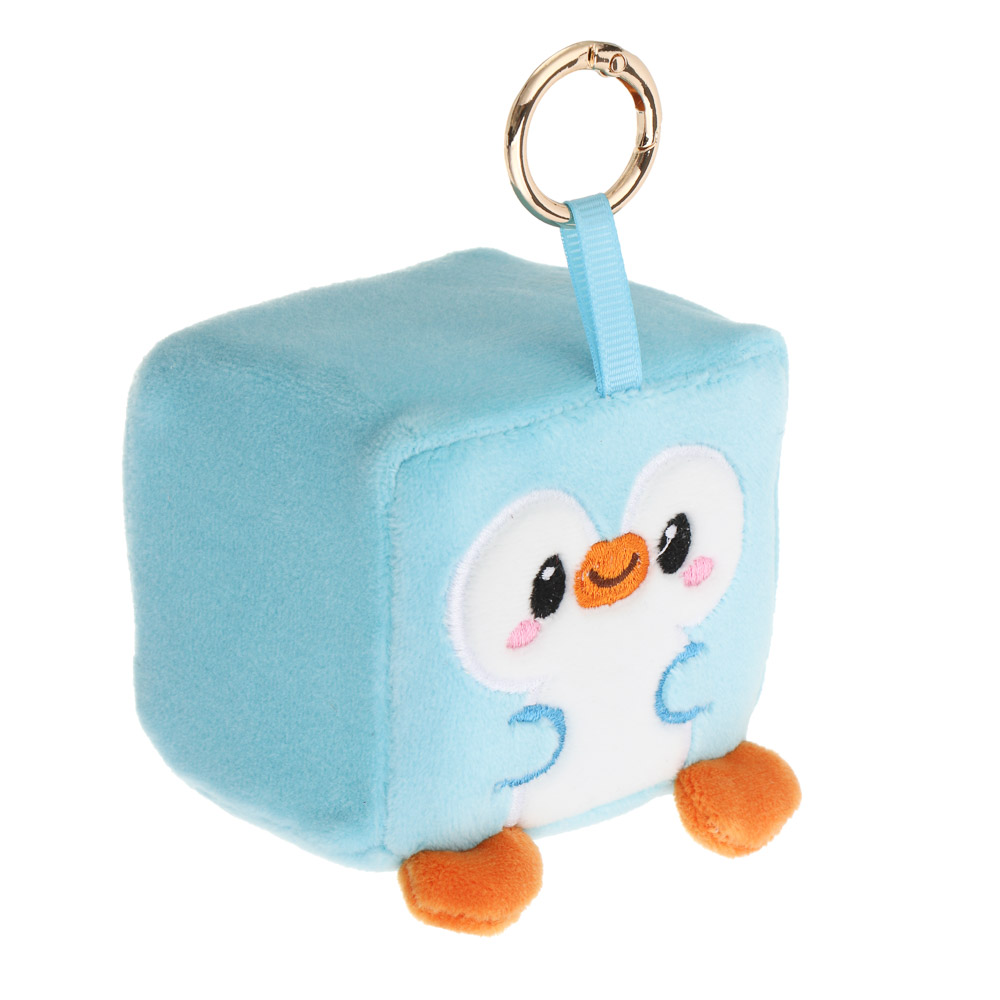 Брелок-подвеска мягкий "Зверокубик" 7 см, PU, полиэстер, металл, тм ИГРОЛЕНД, 1811-36, арт.№ 264-569