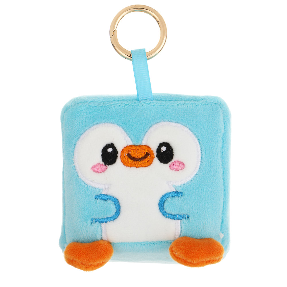 Брелок-подвеска мягкий "Зверокубик" 7 см, PU, полиэстер, металл, тм ИГРОЛЕНД, 1811-36, арт.№ 264-569