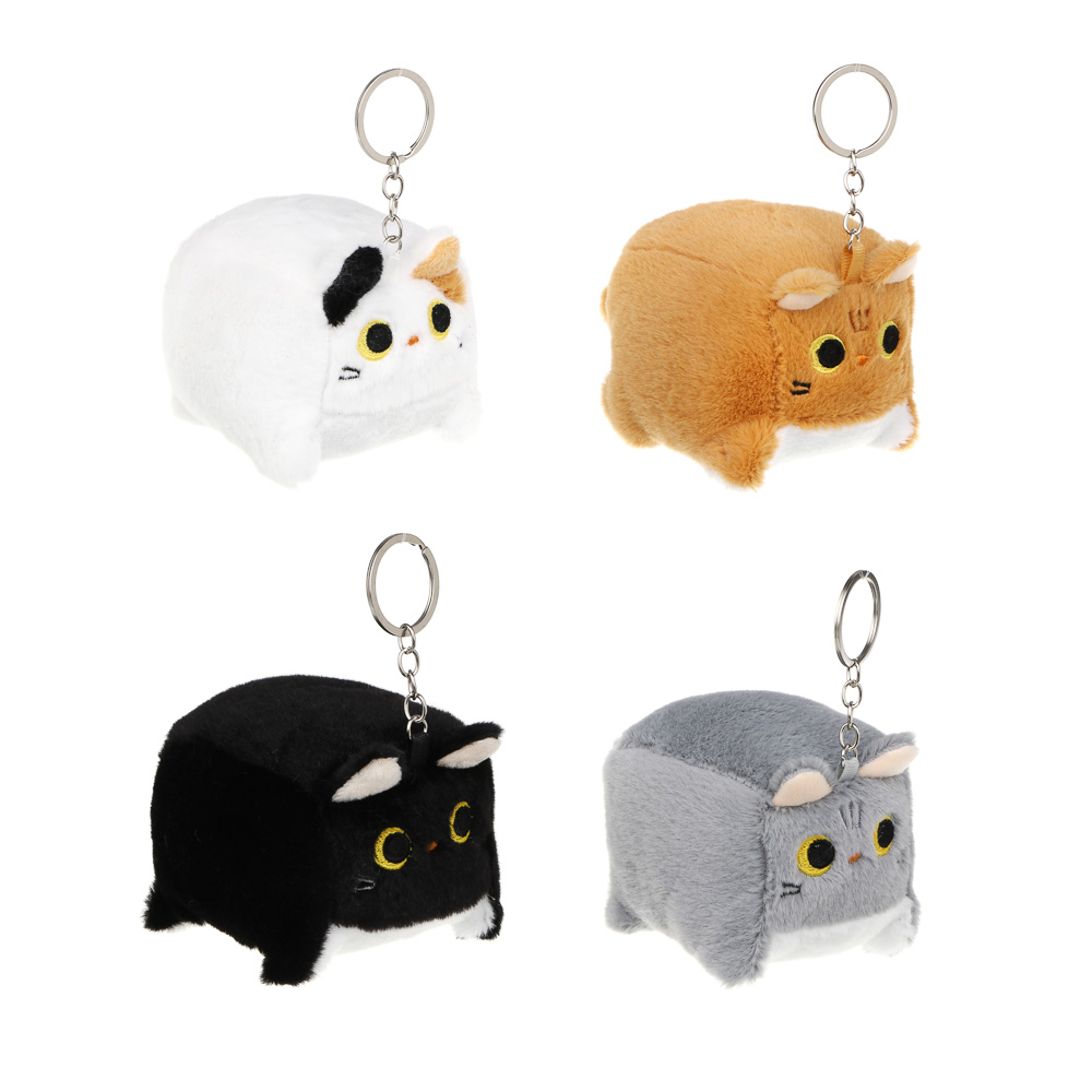 Брелок-подвес мягкий "Котокуб", полиэстер, металл, ИГРОЛЕНД, 1811-38, арт.№ 264-570