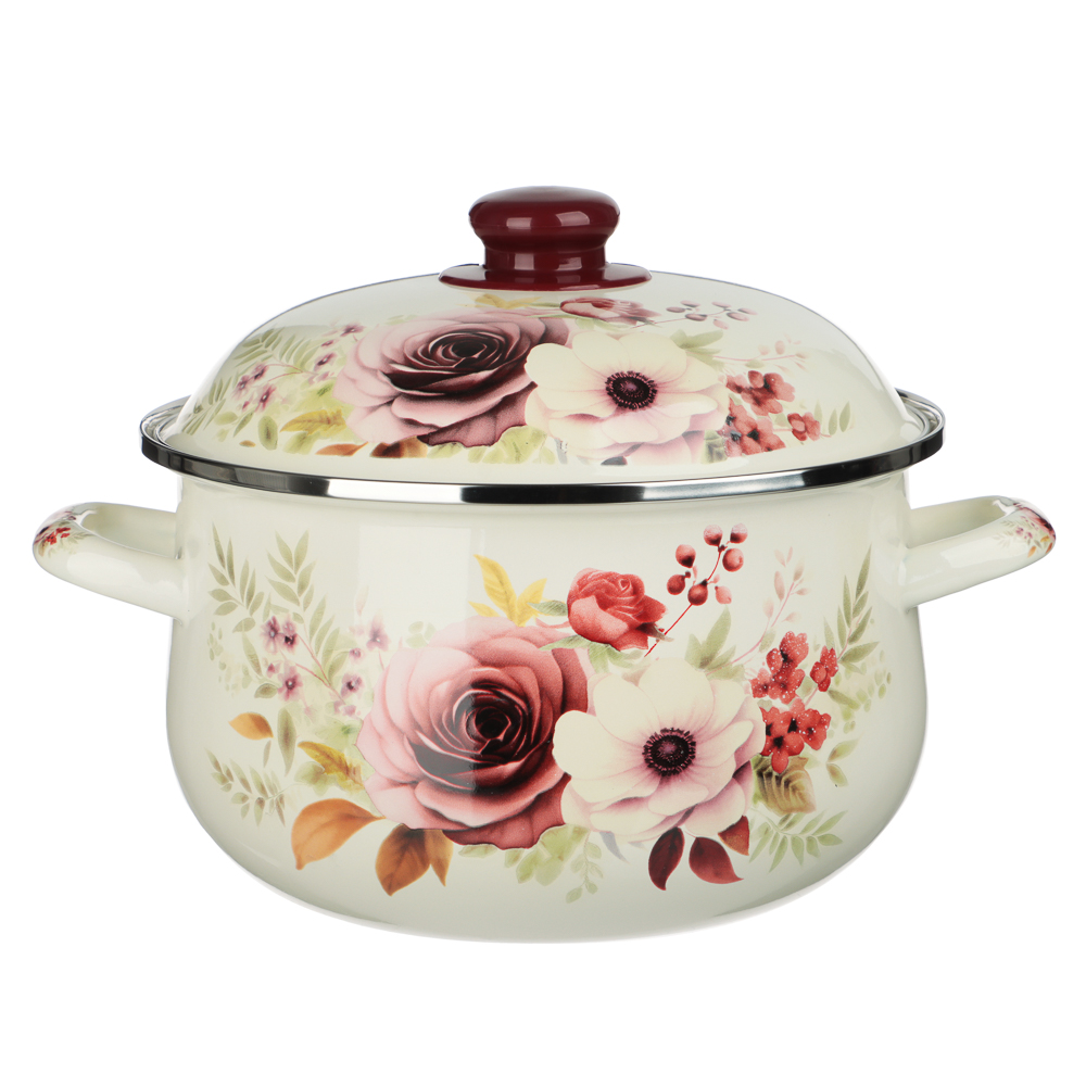 Кастрюля эмалированная VETTA Лаура, 22см, 3,6л, индукция, арт.№ 894-558