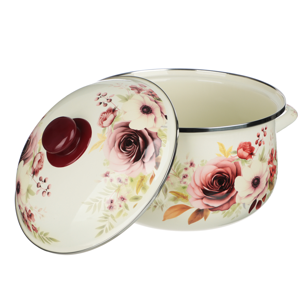 Кастрюля эмалированная VETTA Лаура, 22см, 3,6л, индукция, арт.№ 894-558