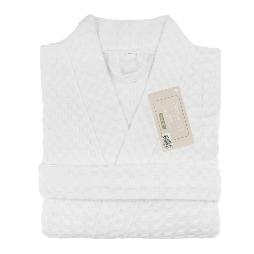 Халат вафельный one size PROVANCE Монблан, 100% хлопок, 300 г/м2, белый, арт.№ 484-200