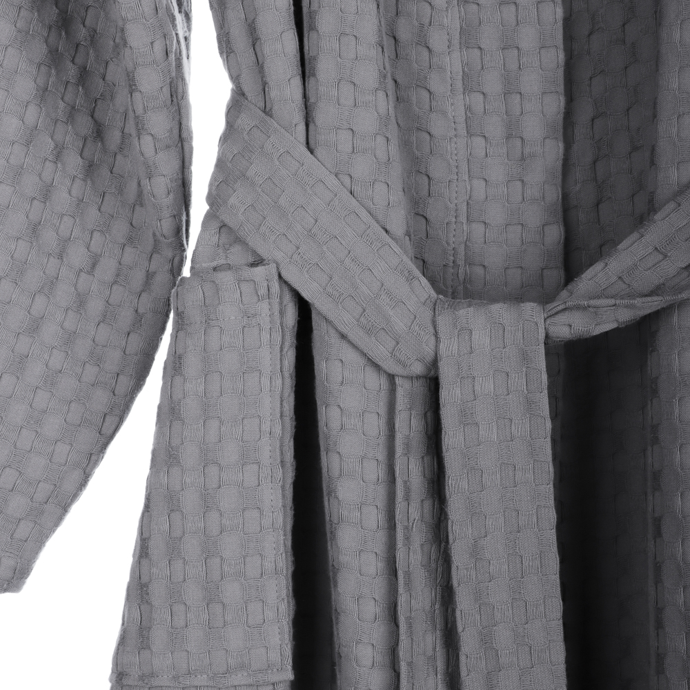 Халат вафельный one size PROVANCE Монблан, 100% хлопок, 300 г/м2, серый, арт.№ 484-202