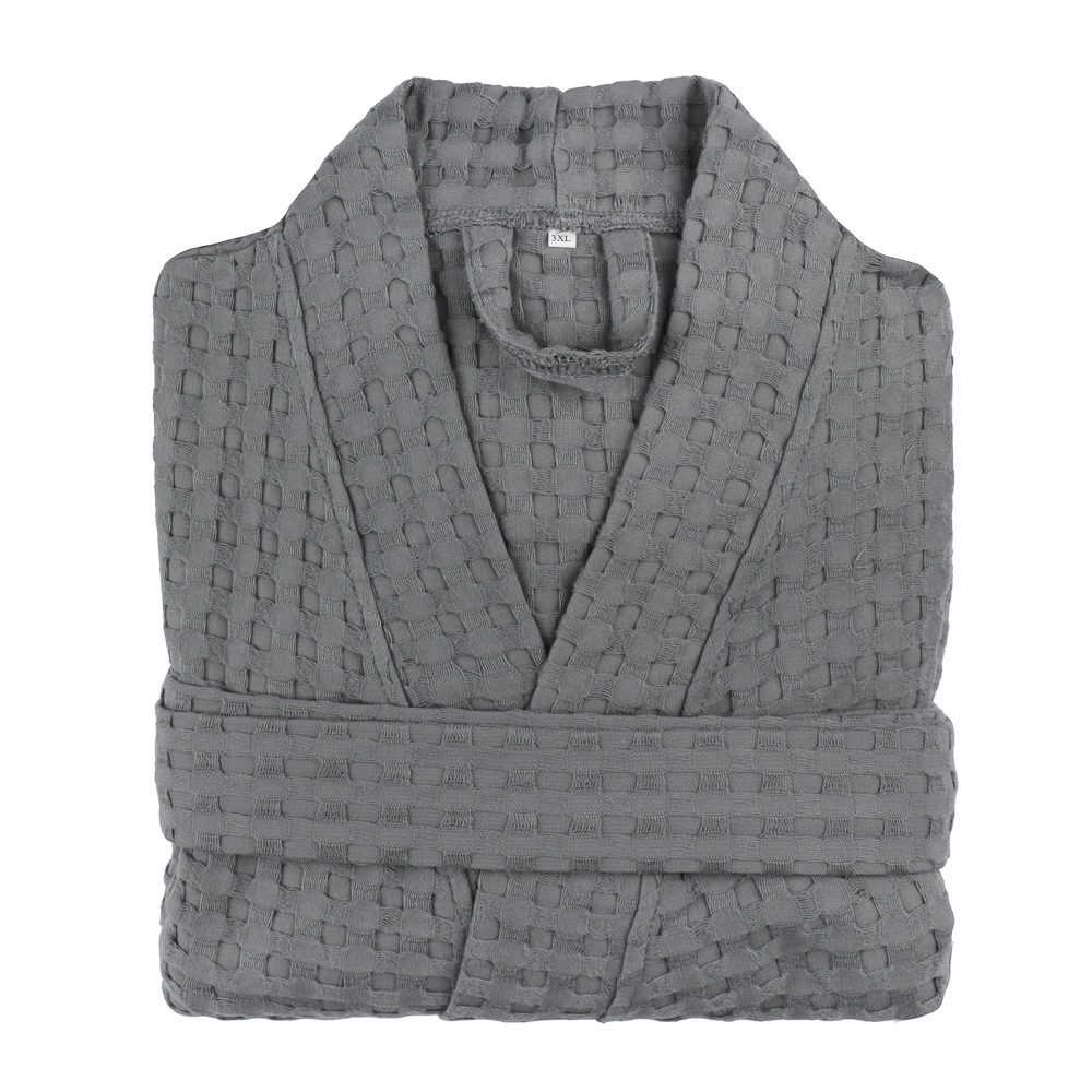 Халат вафельный one size PROVANCE Монблан, 100% хлопок, 300 г/м2, серый, арт.№ 484-202