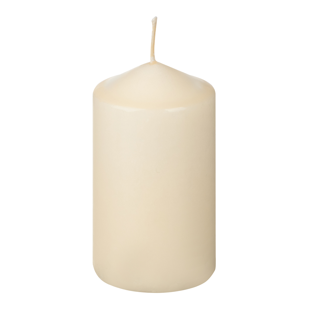 LADECOR Свеча пеньковая, парафин, 5х9см, цвет бежевый, арт.№ 508-344