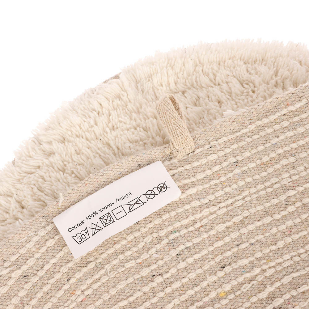 Коврик для ванной 40х60см овал TERNI кремовый, хлопок, SWM-6010-CRM-B, арт.№ 462-817
