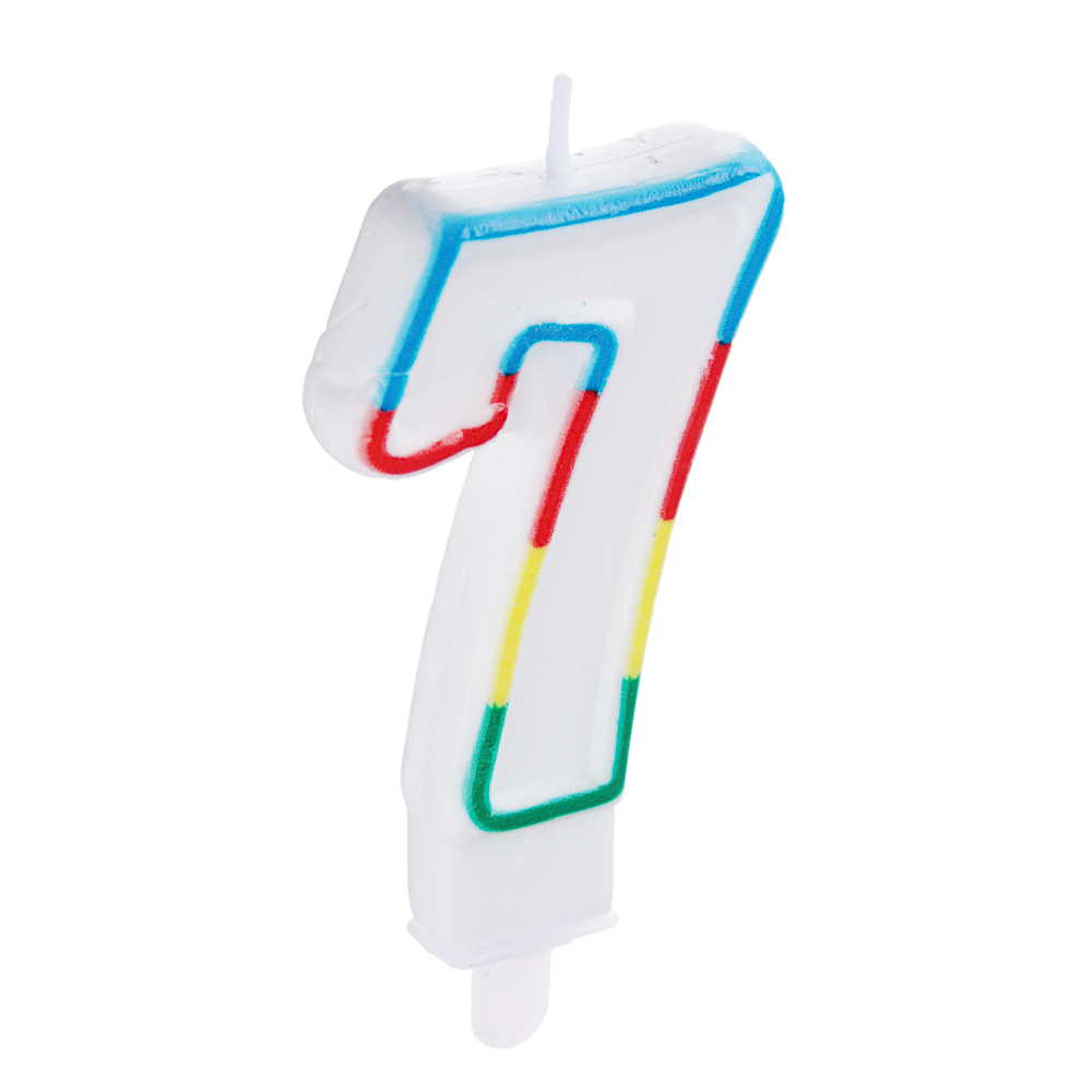 Свеча для торта в форме цифр тм Fntastic, парафин (0-9), арт.№ 506-192