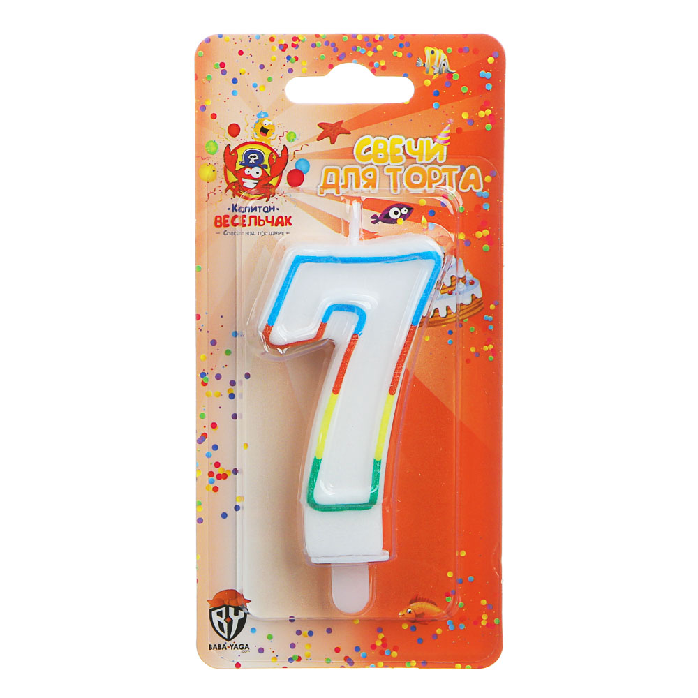 Свеча для торта в форме цифр тм Fntastic, парафин (0-9), арт.№ 506-192