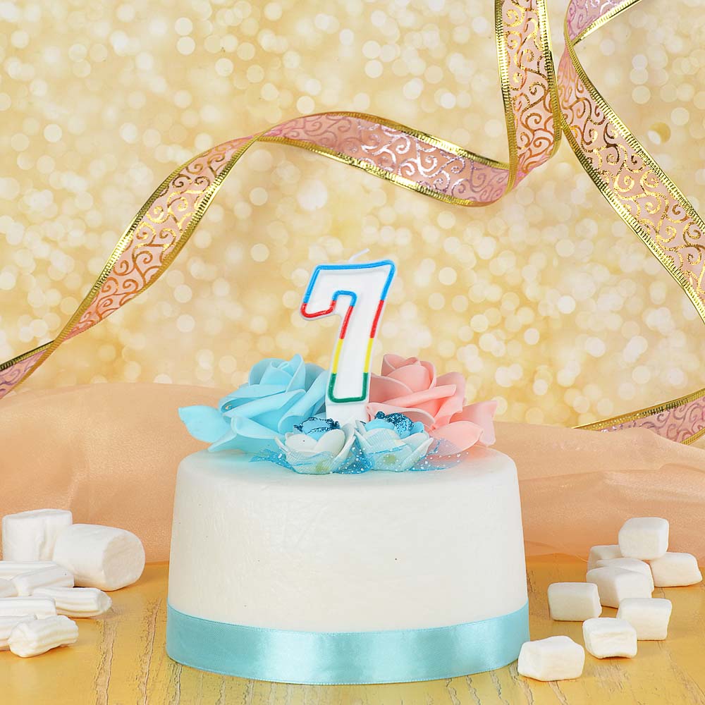 Свеча для торта в форме цифр тм Fntastic, парафин (0-9), арт.№ 506-192