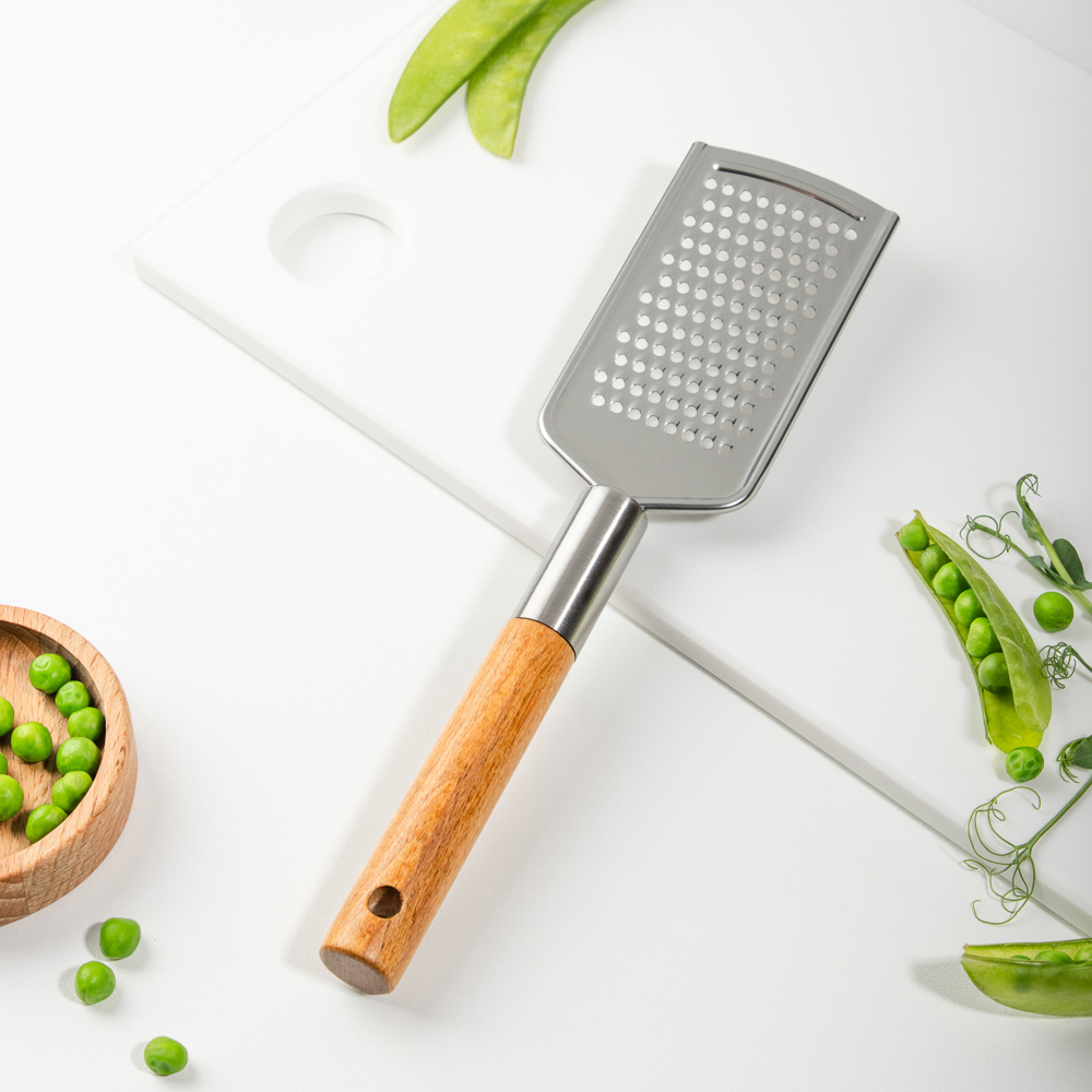 SATOSHI ЭКО Терка мелкая на ручке, 24.5х5.8см, нерж.сталь, бук, арт.№ 882-392