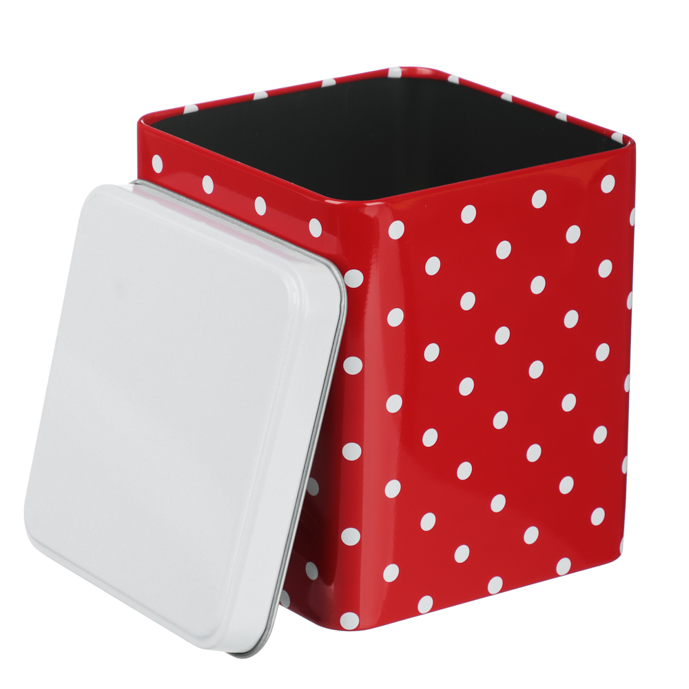 Банка для сыпучих продуктов тм VETTA, Горошек, 10x10x12см, жесть, арт.№ 828-360