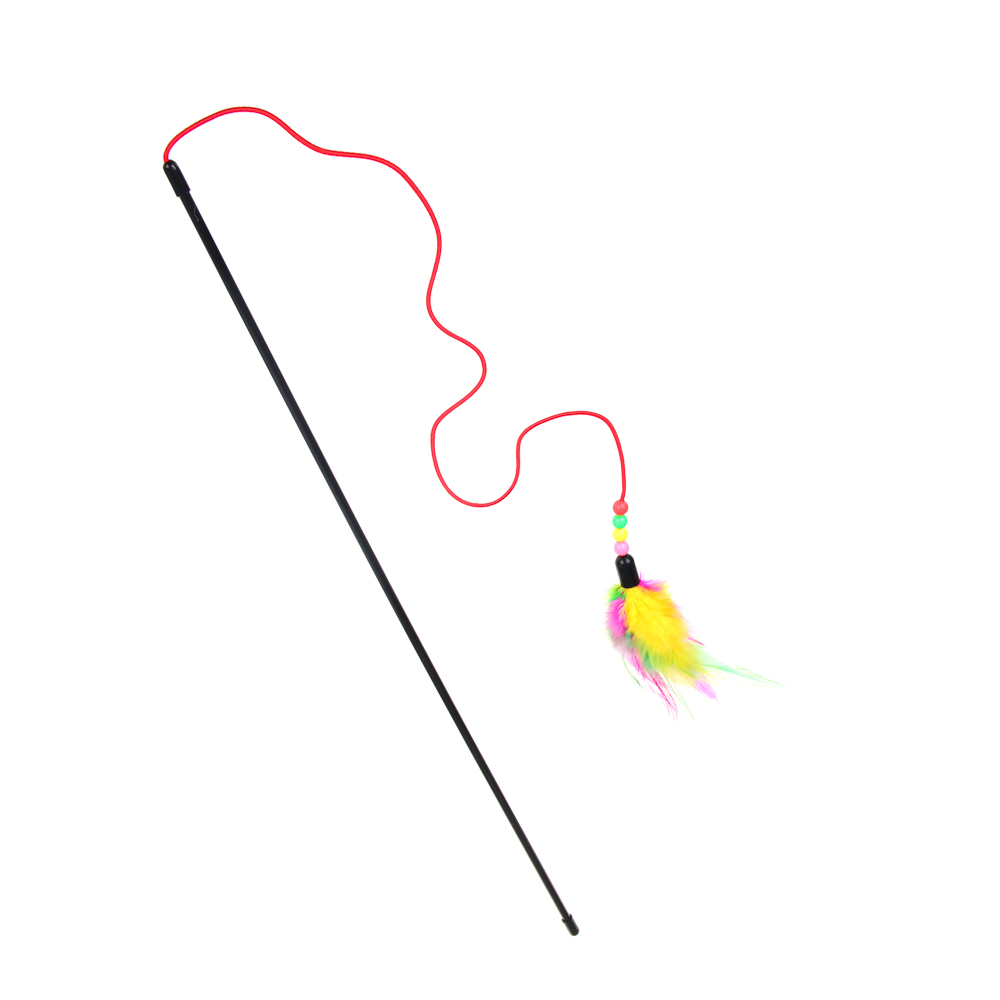 VETTA Игрушка дразнилка для домашних животных, пластмасса, перья, ПЭ, 49,5 см, арт.№ 273-284