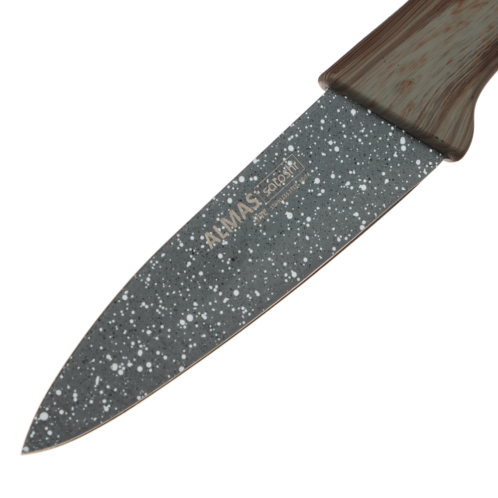 SATOSHI Алмаз Нож кухонный овощной 9см, нерж.сталь с антиналипающим покрытием, арт.№ 803-077