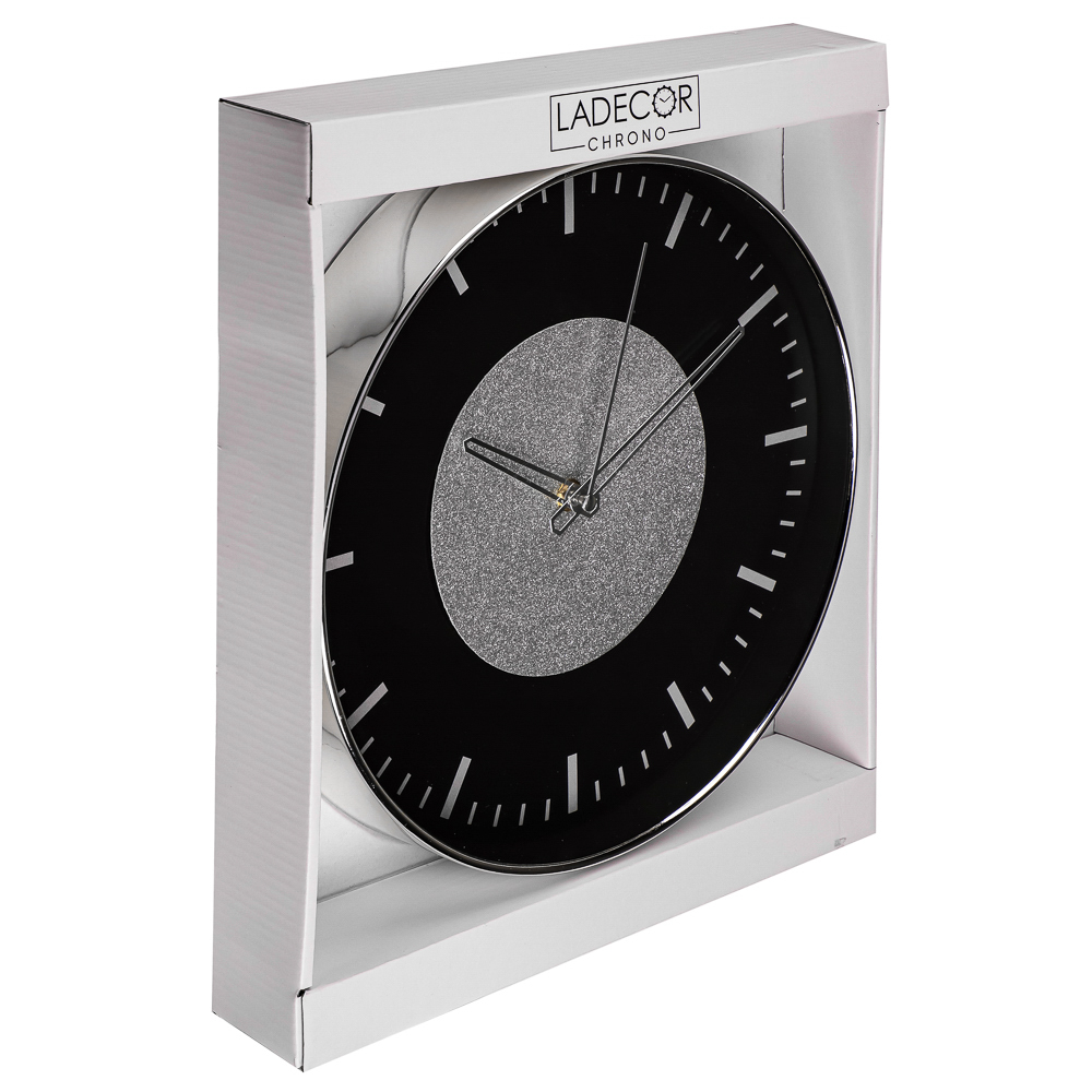 LADECOR CHRONO Часы настенные с блеском, пластик, стекло, 30см, ЧН-28, арт.№ 581-137