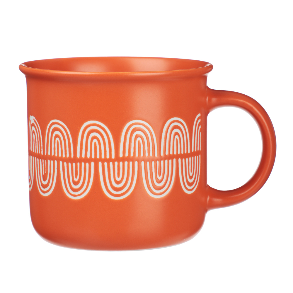 Кружка Ассорти тм MILLIMI, 370мл, 4 дизайна, фарфор, арт.№ 806-502